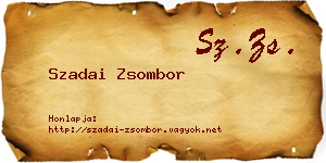 Szadai Zsombor névjegykártya