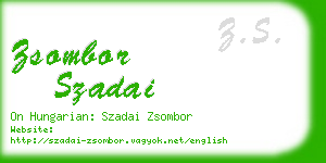 zsombor szadai business card